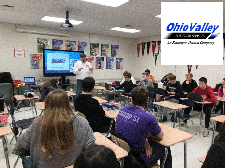 man talking to a classroom